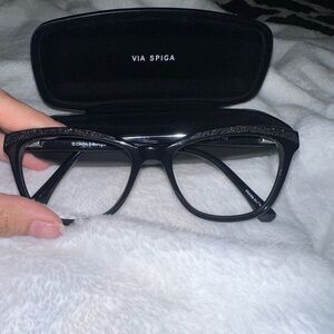 Cinzia Black Eyeglasses with rhinestones